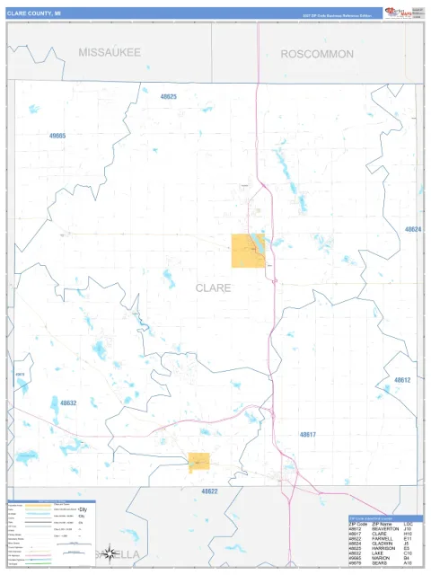 Clare County, MI map