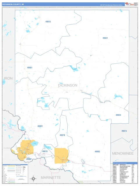 Dickinson County, MI map
