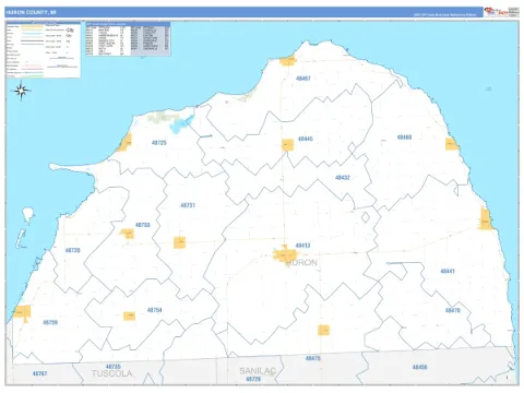 Huron County, MI map