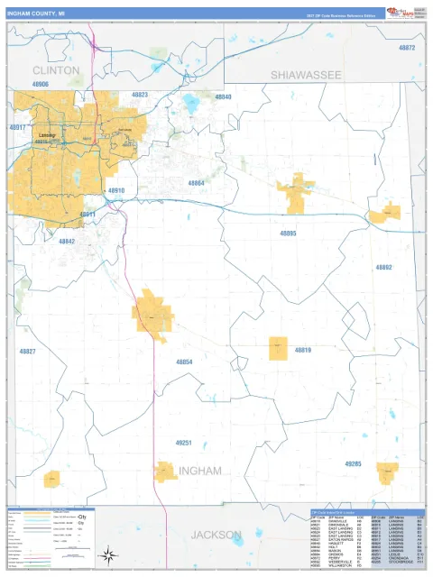 Ingham County, MI map