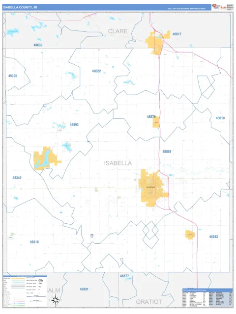 Isabella County, MI map