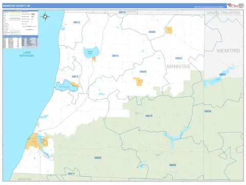 Manistee County, MI map