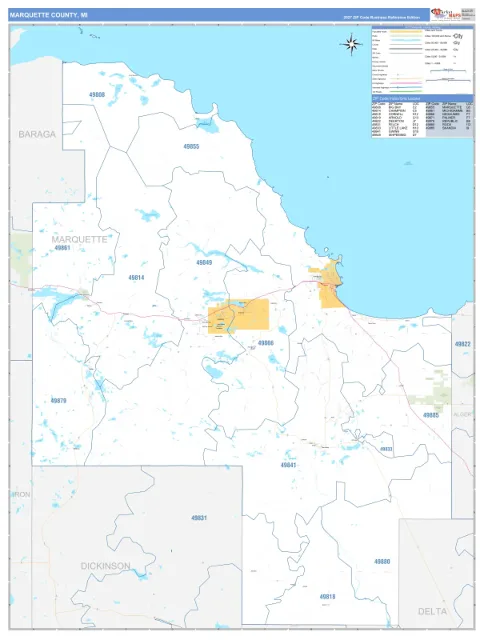 Marquette County, MI map