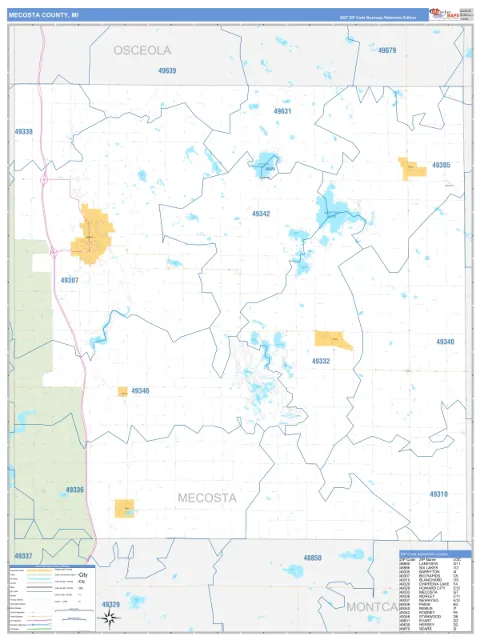 Mecosta County, MI map