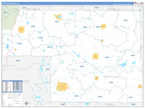 Montcalm County, MI map