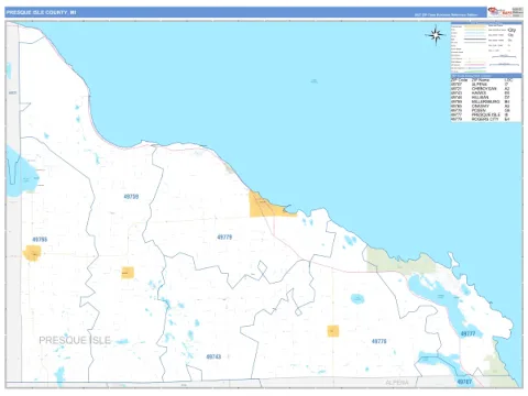 Presque Isle County, MI map