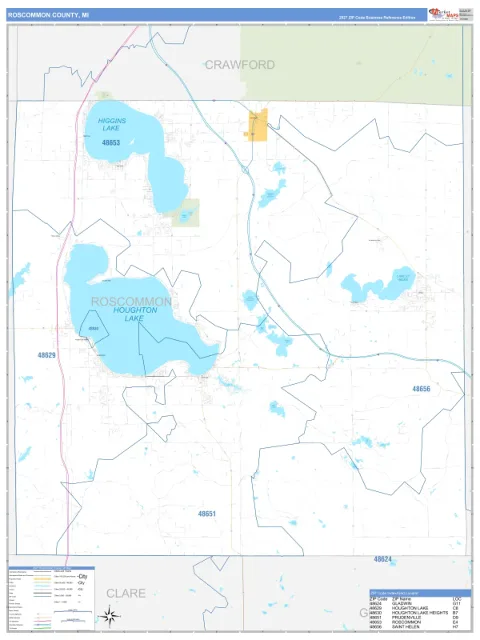 Roscommon County, MI map