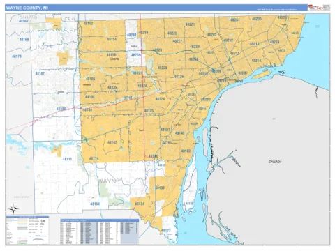 Wayne County, MI map