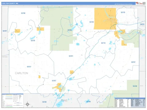 Carlton County, MN map