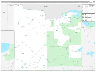 Koochiching County, MN Classic style ZIP Code wall map
