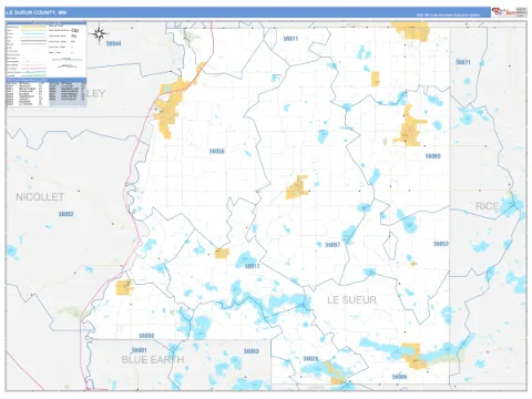 Le Sueur County, MN map