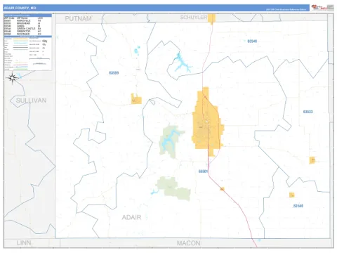 Adair County, MO map