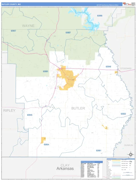 Butler County, MO map