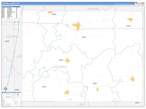Caldwell County, MO map