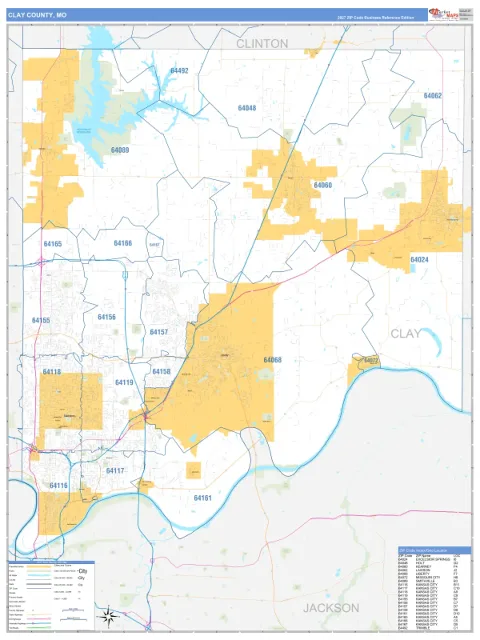 Clay County, MO map