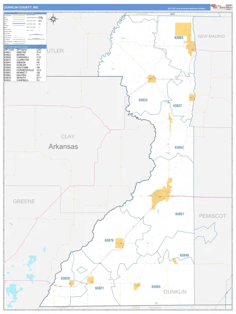 Dunklin County, MO map