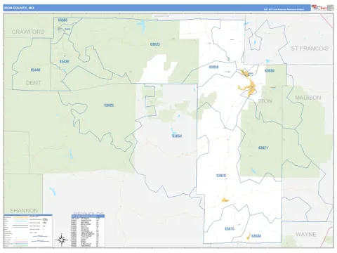 Iron County, MO map