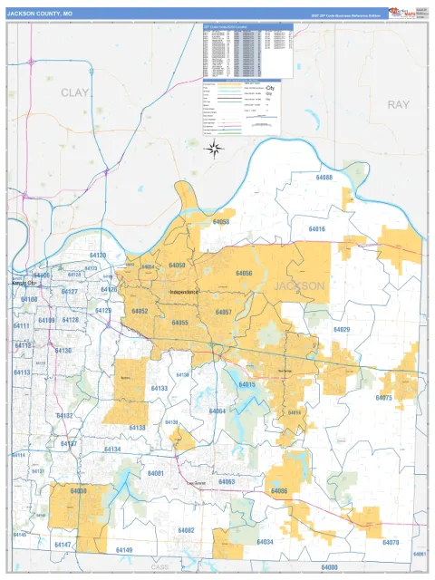 Jackson County, MO map