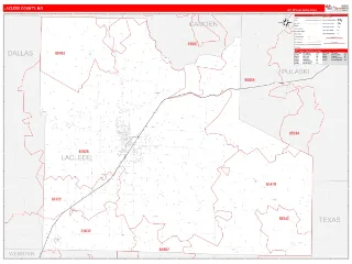 Laclede County, MO RedLine style ZIP Code wall map