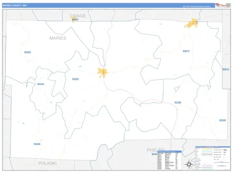 Maries County, MO map