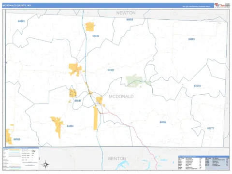 McDonald County, MO map