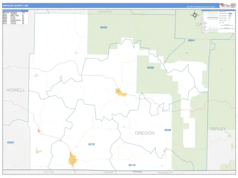 Oregon County, MO map