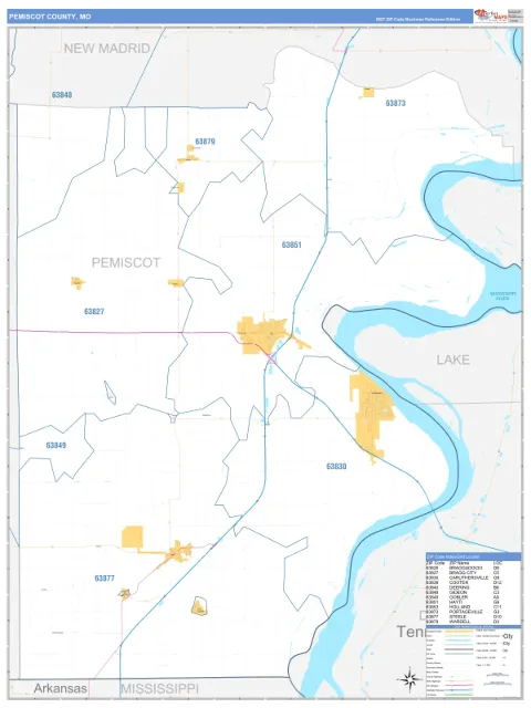 Pemiscot County, MO map