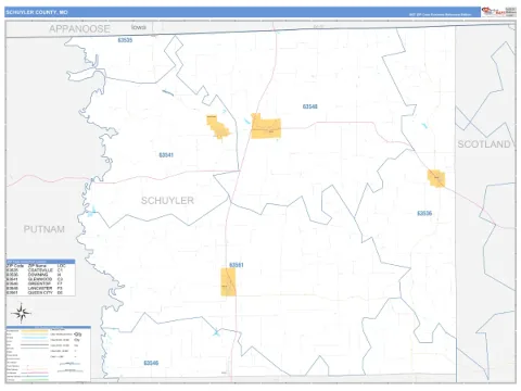 Schuyler County, MO map