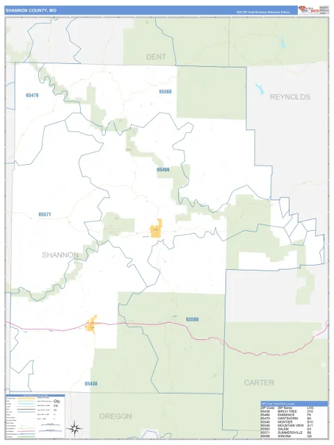 Shannon County, MO map