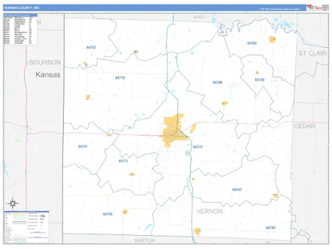 Vernon County, MO map
