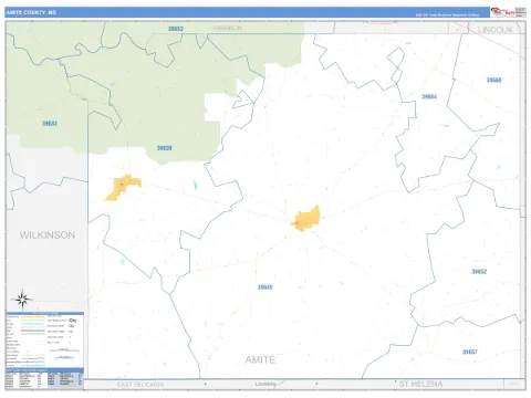 Amite County, MS map