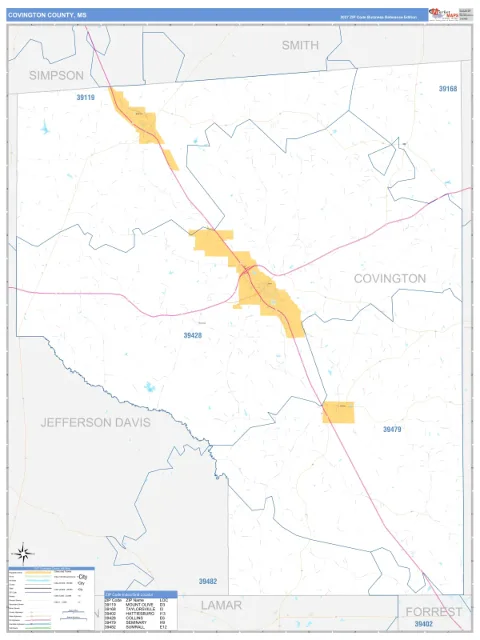 Covington County, MS map