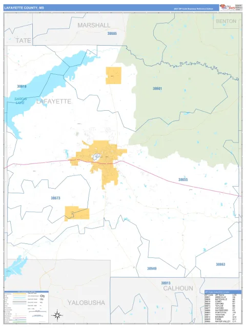 Lafayette County, MS map