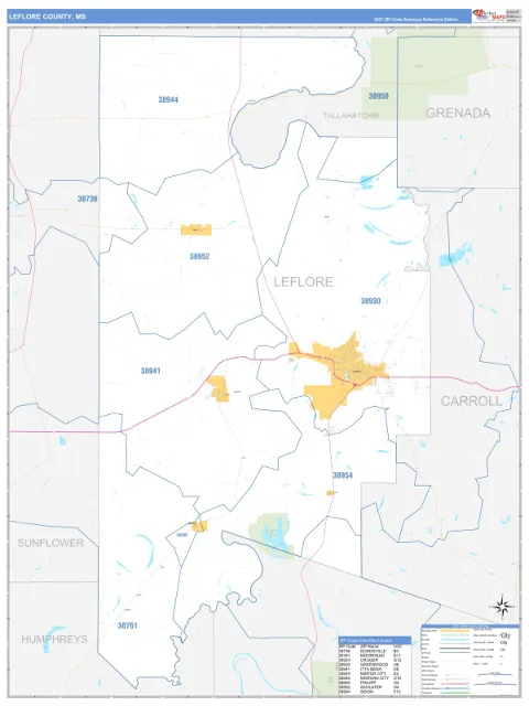 Leflore County, MS map