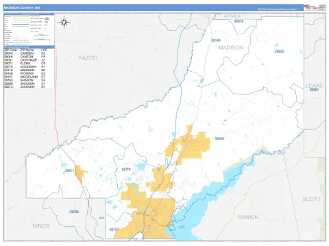 Madison County, MS map