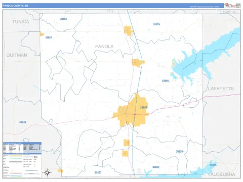 Panola County, MS map