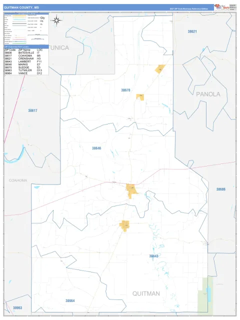 Quitman County, MS map