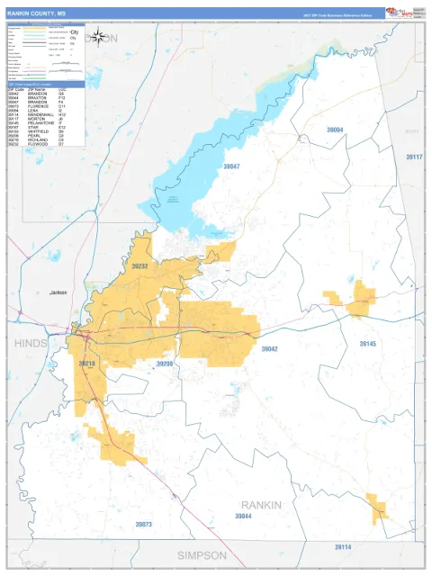 Rankin County, MS map