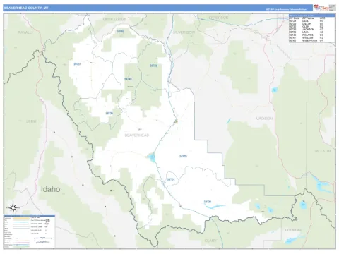 Beaverhead County, MT map