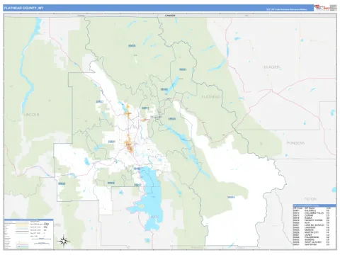 Flathead County, MT map
