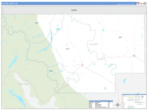 Glacier County, MT map