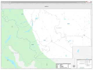 Glacier County, MT Classic style ZIP Code wall map