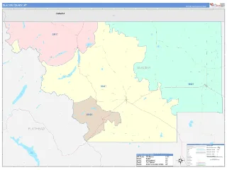 Glacier County, MT ColorCast style ZIP Code wall map