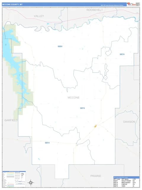 McCone County, MT map