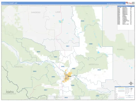 Missoula County, MT map
