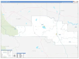 Pondera County, MT Business Reference style ZIP Code wall map