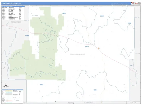 Powder River County, MT map