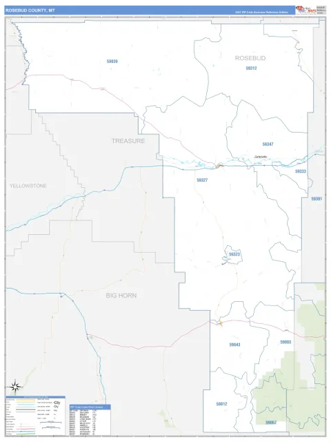 Rosebud County, MT map