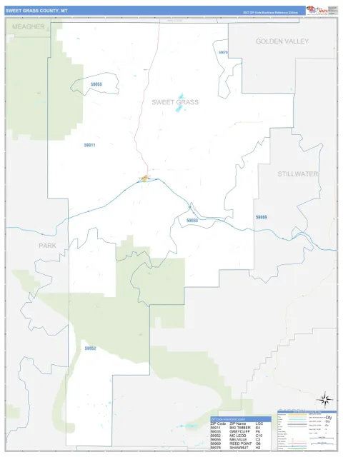 Sweet Grass County, MT map