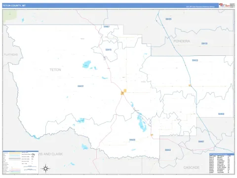 Teton County, MT map